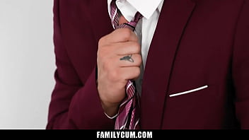 Stepfather Fucks Stepsisters in Front of Stepbrothers - Familycum