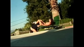 Sexy slutty babe Angelica Sin gets her tight pussy fucked hard outdoors