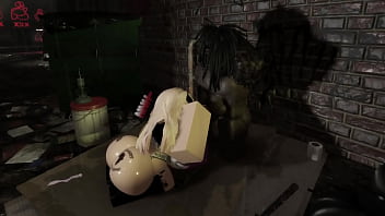 Big black guy fucks bitch in the back allyway of a nightclub