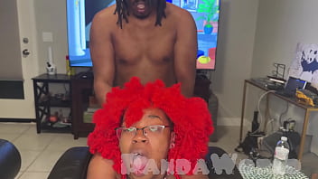 Redhead Ebony Slut Pounded POV