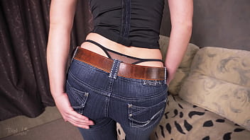 Milf In Low Waist Jeans Teasing Whale Tail Ass