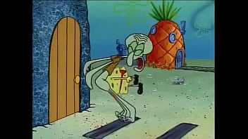 SpongeBob Blows Squidwards Back Out