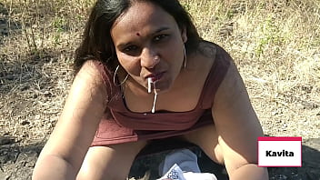 Real close up cum in mouth in jungle and dirty blowjob outdoor and kissing hot sex and doggystyle fuck in jungle