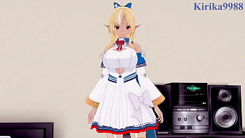 Yukihana Lamy and Shiranui Flare intense sex. - Hololive VTuber Hentai