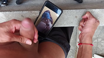 Cheeky friend taking off her clothes &ndash_ turns me on until I cum hard