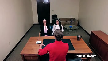 Big Latina boobies and pussies for the principals hard dick