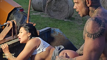 Colombian tourist fucks Italian farmer on a tractor - Mariana Martix &_ Luca Peracchi