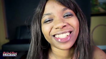 Lovely Skinny Brunette Evelyn Sucks A Big Cock And Gets Her Pussy Fucked!