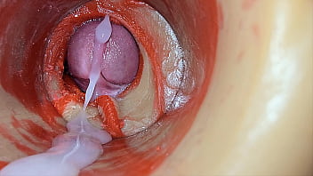 Female Insemination - Internal Camera Captures Deep Male Huge Ejaculation
