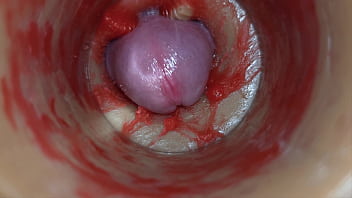 Camera Inside Deep Pussy Captures Very Huge Ejaculation of Sperm ASMR