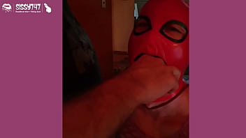 Ball stretching and deep throat training of Sissy - part 1