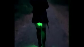 Free Public Walk with Anal Plug