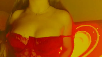 Dirty student  touching her boobs, mouth watering, ahegao teasing and begging daddy to cum in her mouth