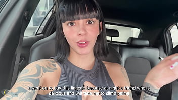 Young Colombian woman has sex in a car on public roads - Luna Vitaler and Duvan Saray