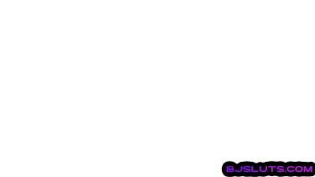 Curvy blowjob babe showing off pussy before sucking dick