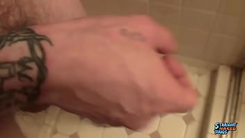 StraightNakedThugs: Straight Blinxs Shower Time Turns To Intense Cock Jerking Sesh