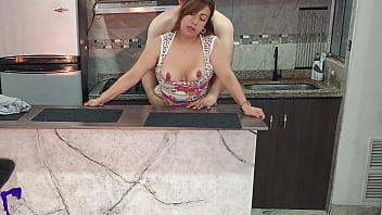 My Best Friend&rsquo_s MILF Wife Teases Me in the Kitchen and We End Up Fucking Hard with Vaginal Creampie