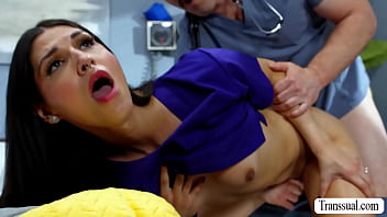 Horny nurses caught by patient fucking in the room