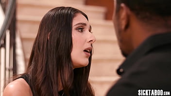 Latina knelt down suddenly and sucked huge black dick before rough sex