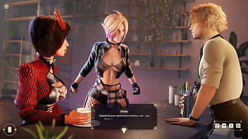 She grabbed the barista'_s dick and began to dominate him.