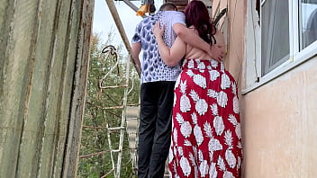 MILF met a neighbor on the street and invited him home for sex