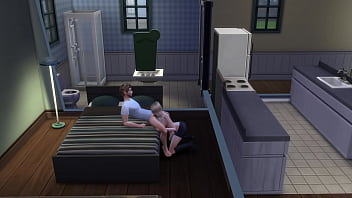 Sims 4: Luna makes Lucky Fan Cum Fast! Part 1.