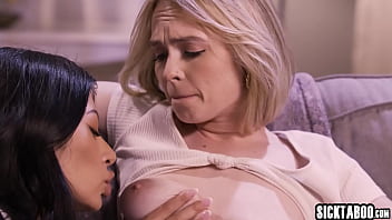 Petite Lilly Bell enjoys hot lesbian sex with horny big tits lesbian babe