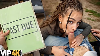 DEBT4k. Intense deep throat as a debt payment