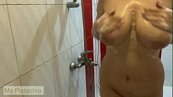 Big Tits Step Mom Masturbating in the Shower