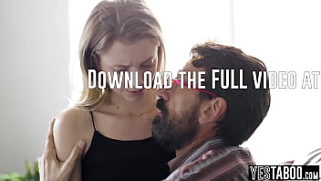 Mature stepdad comforts petite teen stepdaughter with big dick