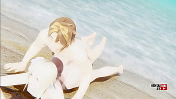 Genshin Impact Hentai - Lumine is fucked in the beach - Asian Japanese Anime Manga Porn