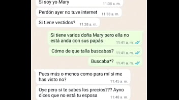 DOÑ_A MARY ME VUELVE A MANDAR WHATSAPP Y GRABO BAJO SU VESTIDO Y ME LA COJO
