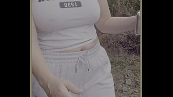 Wifey impresses in public braless flashing