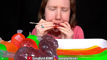 ASMR FRUIT JELLY CANDY MUKBANG (No Talking) EATING SOUNDS