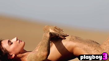 Small tits MILF brunette looks amazing and hot babes posed totally naked