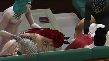 ts4-3D-Lemonadehouse feat. Dayna Rose &_ Tina Peeping bissexual orgy