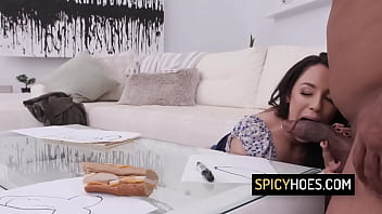 Hot Brunette Babe Rides On Two Monster Black Cocks - Selena Ivy