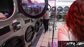 Sexy Destiny Mira'_s Takes A Naughty Laundromat Ride on Huge Shaft