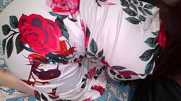 It was cold outside, and the stepson invited his stepmom into the house to warm her up.