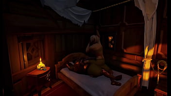 Big Man in Sea of Thieves has a good time on the bed