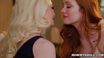 Scarlet Skies offers her stepmom Serene Siren tender sex saying its the least she can do for her sacrifices