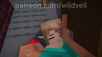 Hooker gets fucked by Steve in public - Minecraft