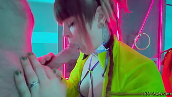 Public Sloppy Deepthroat in a Rave Bathroom