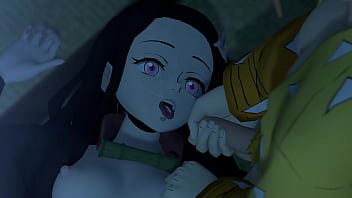 Zenitsu cogiendose a Nezuko - Demon Slayer (Miren la descripci&oacute_n)
