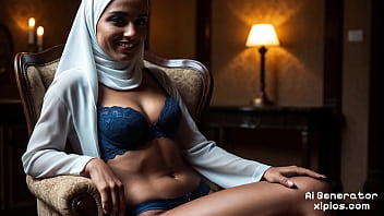 Arab Hijab Teen does some naughty stuff watch this sexy collection Ai Generated
