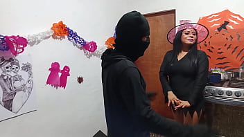 A perverted witch prepares a potion for her boss and fucks him like a slave. The slut uses him in a dirty way to satisfy the desires of her wet vagina.