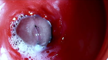 Very close huge streams of sperm in a sweet hole ASMR wet squelches