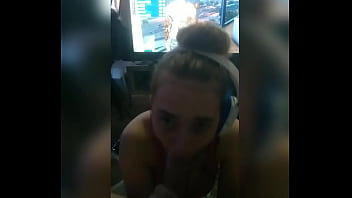 Wears my headset while sucking my dick during live. Pt 1
