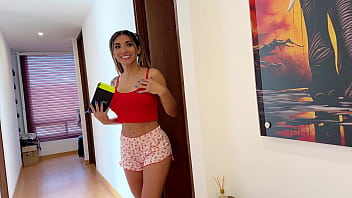 The naughty stepdaughter relieves her stepfather'_s stress by letting him fuck her ass!