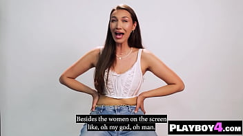 Horny big tits pornstar Bella Rolland enjoys masturbation for the Playboy